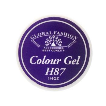 Gel color unghii, vopsea de arta, seria Noble Purple, Global Fashion, 5gr, H87