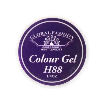 Gel color unghii, vopsea de arta, seria Noble Purple, Global Fashion, 5gr, H88