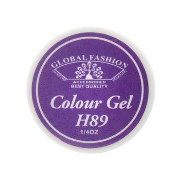 Gel color unghii, vopsea de arta, seria Noble Purple, Global Fashion, 5gr, H89 de firma original