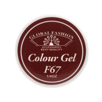 Gel color unghii, vopsea de arta, seria Rose Red, Global Fashion, 5gr, F67