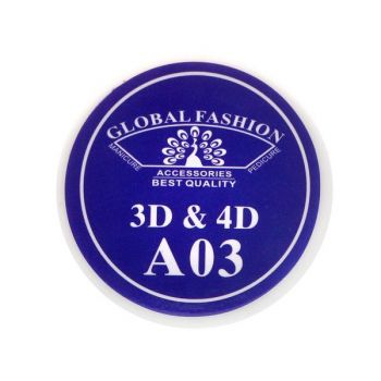 Gel UV 4D plastilina, gel plastart, Global Fashion, A03, 7g, albastru inchis de firma original