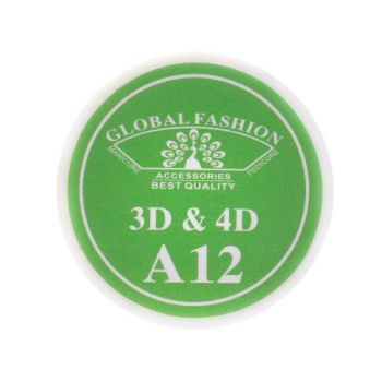 Gel UV 4D plastilina, gel plastart, Global Fashion, A12, 7g, verde aprins ieftin