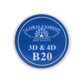 Gel UV 4D plastilina, gel plastart, Global Fashion, B20, 7g, albastru