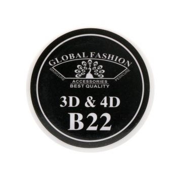 Gel UV 4D plastilina, gel plastart, Global Fashion, B22, 7g, culoare neagra de firma original