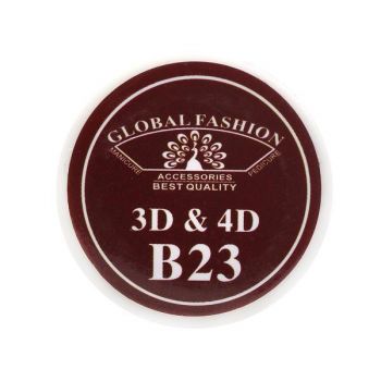 Gel UV 4D plastilina, gel plastart, Global Fashion, B23, 7g, culoare maro de firma original