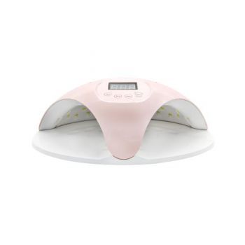 Lampa profesionala unghii Led/Uv Sun 669, 48W, ecran digital, timer, culoare roz deschis de firma original