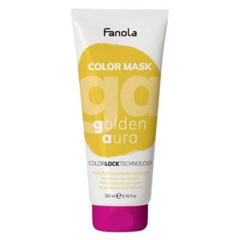 Masca Coloranta Fanola - Color Mask Golden Aura, 200 ml de firma originala