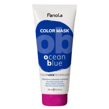 Masca Coloranta Fanola - Color Mask Ocean Blue, 200 ml de firma originala