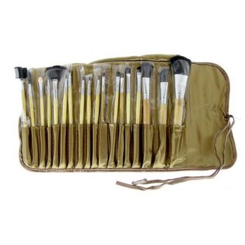 Set 18 pensule pentru make-up, Global Fashion, culoare aurie de firma originala