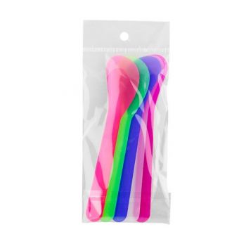 Set spatule ceara plastic pentru epilare, 5 bucati, diverse culori ieftina