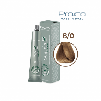Vopsea de par profesionala fara amoniac SUPERB.COLOR 100 ml - Pro.Co - 8 0   BLOND DESCHIS