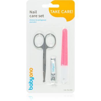 BabyOno Take Care Nail Care Set de manichiură Red(pentru copii)