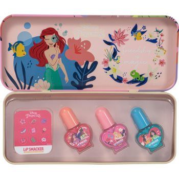 Disney Princess Ariel Dreams Gleam Nail Polish Tin set de lacuri de unghii pentru copii