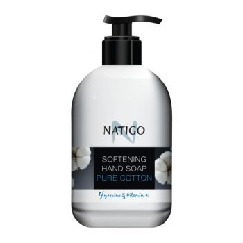 Sapun lichid catifelat Natigo cu extract de Floare de Bumbac, 500ml ieftin