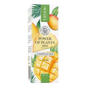 Ser facial iluminator Lirene Power Of Plants - Mango, 30 ml ieftin