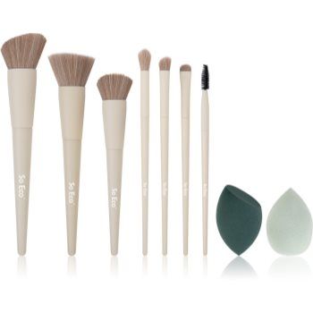 So Eco Exclusive Brush & Sponge Set set perii machiaj