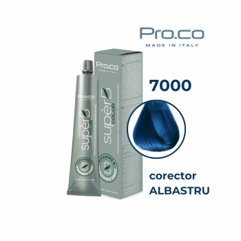 Vopsea de par profesionala fara amoniac SUPERB.COLOR 100 ml  -Pro.Co - 7000 - CORECTOR ALBASTRU
