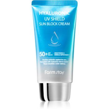 Farmstay Hyaluronic UV Shield Sun Block Cream crema protectoare pentru fata cu acid hialuronic