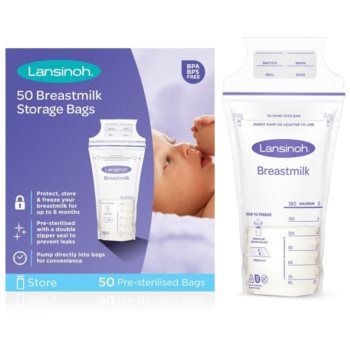 Lansinoh Breastfeeding Breastmilk Storage Bags sac pentru păstrarea laptelui matern