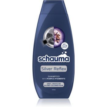 Schwarzkopf Schauma Silver Reflex șampon pentru neutralizarea tonurilor de galben pentru păr în nuanțe reci de blond, decolorat sau șuvițat ieftin