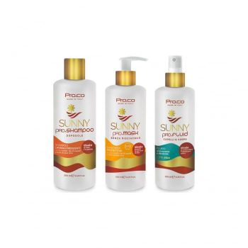 Set 3 produse SUNNY cu PROTECTIE SOLARA (sampon + masca + spray)