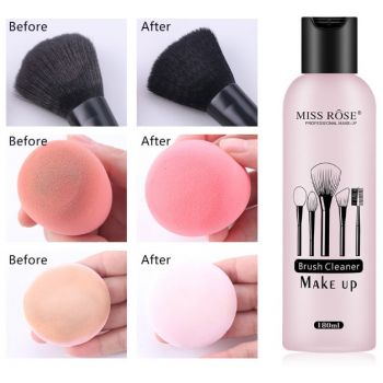 Solutie curatare pensule machiaj Miss Rose Brush Cleaner Make Up, 120 ml