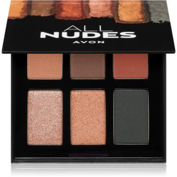 Avon 6 In 1 All Nudes paletă cu farduri de ochi