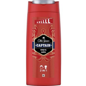 Gel de Dus si Sampon pentru Barbati - Old Spice Captain Shower Gel + Shampoo, 675 ml