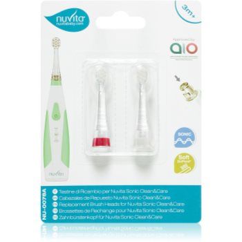 Nuvita Sonic Clean&Care Replacement Brush Heads Capete de schimb pentru baterie sonic periuta de dinti pentru bebeluși