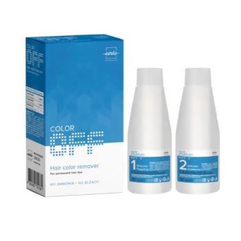 Solutie decapaj pentru indepartarea vopselei rezistente de pe par Color Off Unic Professional, set 110 mlx2