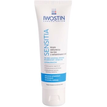 Iwostin Sensitia crema de noapte nutritiva cu vitamine C si E pentru piele sensibila si alergica