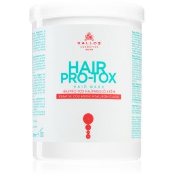 Kallos Hair Pro-Tox Masca pentru par deteriorat cu ulei de cocos, acid hialuronic si colagen de firma originala