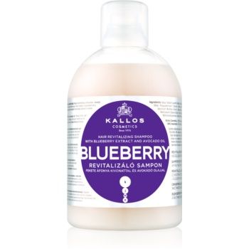 Kallos KJMN Professional Blueberry șampon regenerator pentru par uscat, deteriorat si tratat chimic