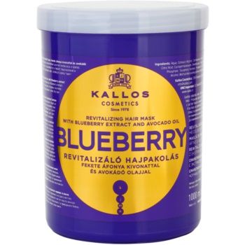 Kallos Blueberry masca revitalizanta pentru par uscat, deteriorat si tratat chimic ieftina