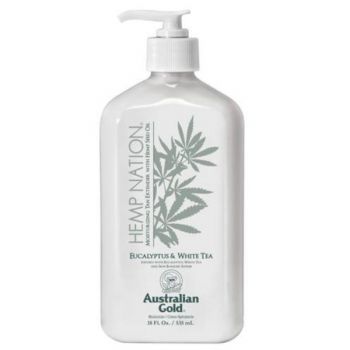 Crema hidratanta pentru prelungirea bronzului, Australian Gold, Hemp Nation, Eucalyptus&White Tea, 535ml