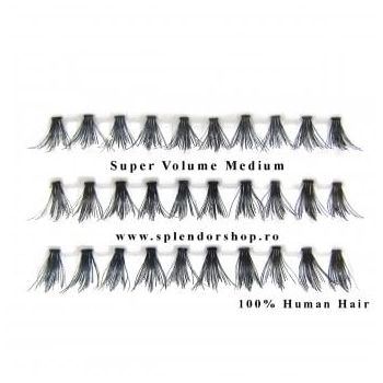Gene din Par Natural Smocuri - Super Volume Medium, Set 30 Bucati