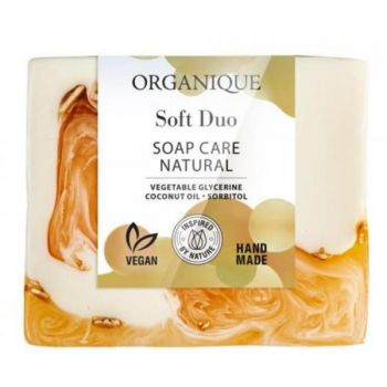 Sapun natural, vegan Soft Duo, Organique Cosmetics, 100 g de firma original