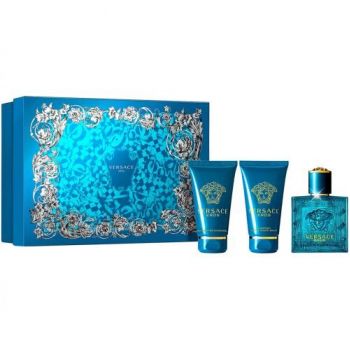 Set Cadou Versace Eros, Apa de toaleta, Barbati (Continut set: 50 ml Apa de Toaleta + 50 ml Gel de dus + 50 ml After shave balsam)