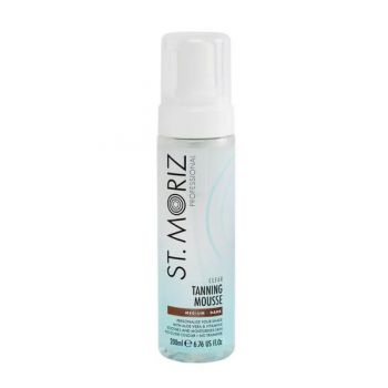 Spuma Profesionala Autobronzanta Transparenta - St.Moriz Professional Clear Tanning Mousse Medium Dark, 200 ml