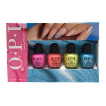 Set 4 nuante lac de unghii, Opi, NL, Summer make the rules Colection, 4 x 3,75ml