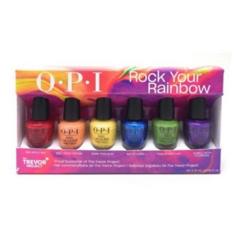 Set 6 nuante lac de unghii, Opi, Rock your Rainbow Colection, 4x3,75 ml