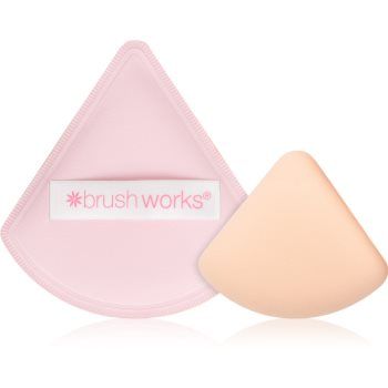 Brushworks Triangular Powder Puff Duo aplicator spumă asupra machiajului ieftin