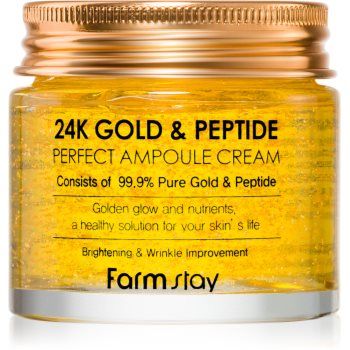 Farmstay 24K Gold & Peptide Perfect Ampoule Cream cremă hidratantă împotriva îmbătrânirii pielii