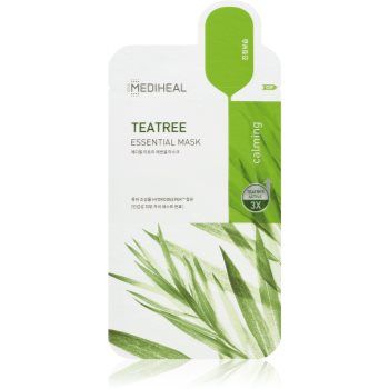 MEDIHEAL Essential Mask Teatree mască textilă calmantă impotriva acneei