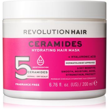 Revolution Haircare 5 Ceramides + Hyaluronic Acid Masca hidratanta par cu ceramide
