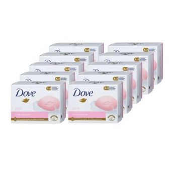 Set 10 x Sapun solid Dove Pink 3in1, 1/4 crema hidratanta, 90 g