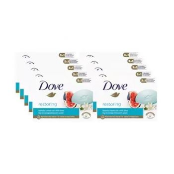 Set 10 x Sapun solid Dove Restoring, 1/4 crema hidratanta, 90 gr