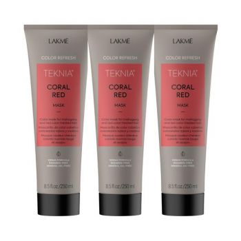 Tratament pentru parul vopsit rosu, Lakme, Coral Red, 3x250ml de firma original