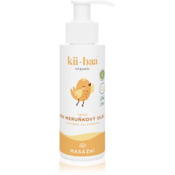 kii-baa® organic 100% Bio Oil Apricot ulei de masaj pentru nou-nascuti si copii