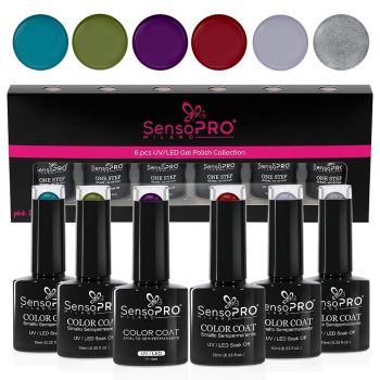 Set 6 Oje Semipermanente 10ml SensoPRO Milano, Chic Mirage